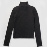 stretch rib turtleneck