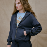 Trim Zip Up Hoodie